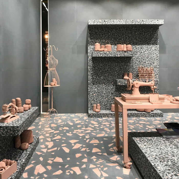 CUT TILE SAMPLE Melody ROCK Terrazzo Green