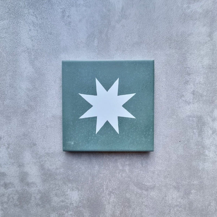 FULL TILE SAMPLE Rubins Green Decor MINI 15cm x 15cm