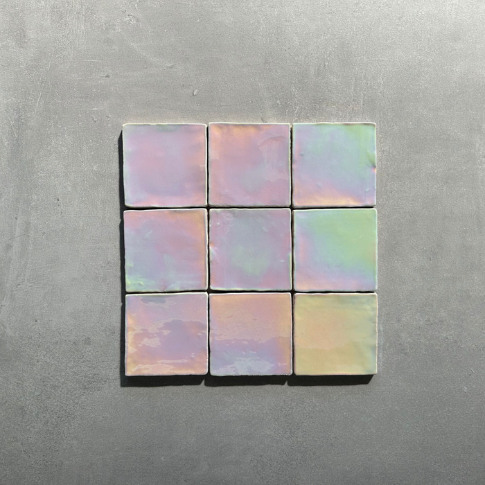 FULL TILE SAMPLE Midas Hologram Seashells | Square Wall Tiles | 10cm x 10cm