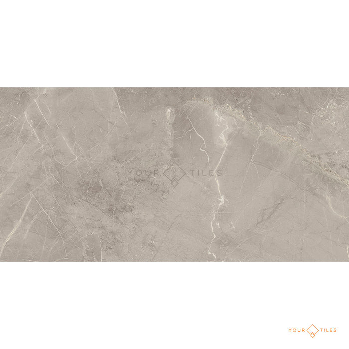 CUT TILE SAMPLE Valentino Supreme Grey Polished Marble Effect 30cm x 60cm