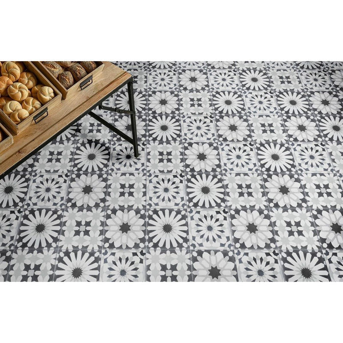 Souk Black B Pattern Moroccan Wall & Floor Tiles 20 x 20cm