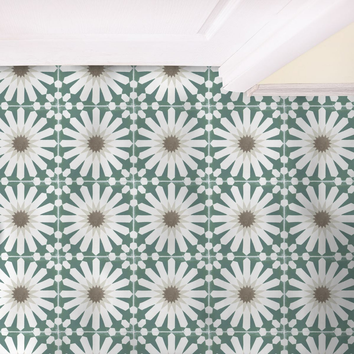 Souk Green B Pattern Moroccan Wall & Floor Tiles 20 x 20cm — Your Tiles