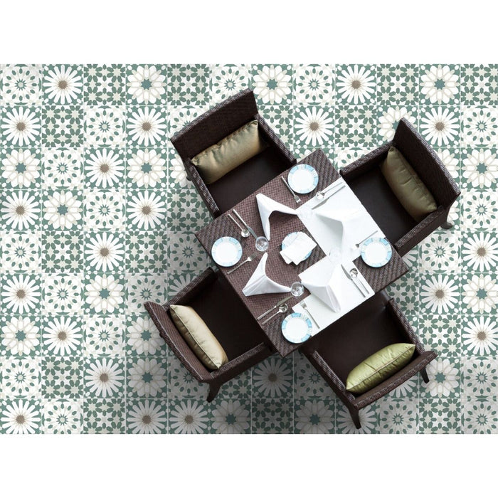 Souk Green D Pattern Moroccan Wall & Floor Tiles 20 x 20cm