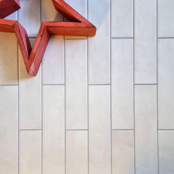 FULL TILE SAMPLE Sydney Antique White Base Victorian Wall Tiles 7.5cm X 30cm