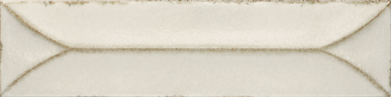 FULL TILE SAMPLE Baroque DECOR Vanilla Porcelain Wall Tiles Tiles 9.1cm x 37.5cm