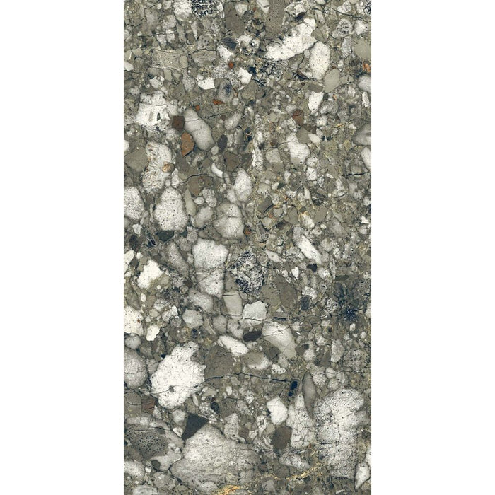 CUT TILE SAMPLE Venice Terrazzo Emerald Green Matt 60cm x 120cm