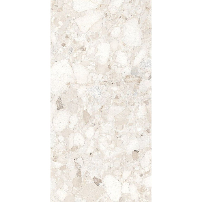 CUT TILE SAMPLE Venice Terrazzo Ivory Matt 60cm x 120cm