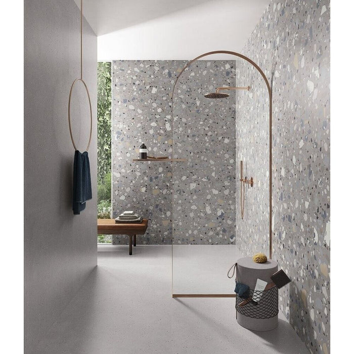 CUT TILE SAMPLE Verona Maxi Decor GreyTerrazzo Concrete style Porcelain wall and floor tiles