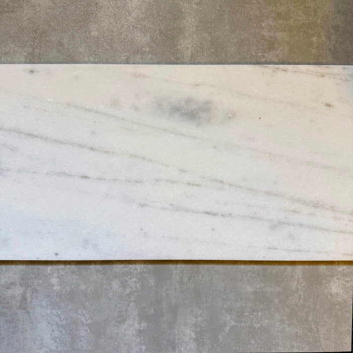 CUT TILE SAMPLE Fayrouz Honed White Marble | Wall & Floor | 30.5cm x 61cm