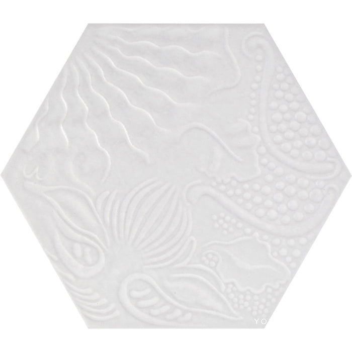 Catalan Decor White Hexagon Porcelain