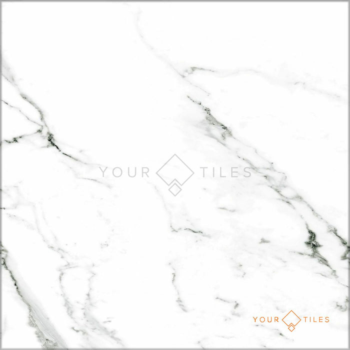 Florence Tiles White Calacatta Marble Tiles  25cm x 25cm Wall & Floor Tiles