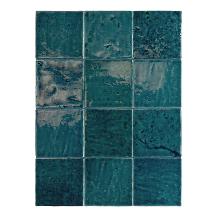 FULL TILE SAMPLE Bora Bora Square Amun Blue | 10cm x 10cm