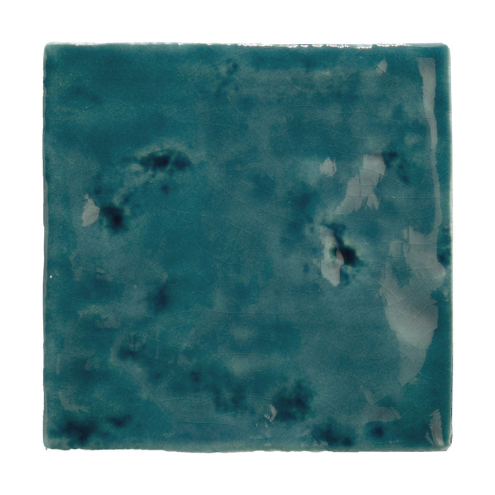 Bora Bora Amun Blue Square | Flux Glaze Finish | Wall Tile | 10cm x 10cm