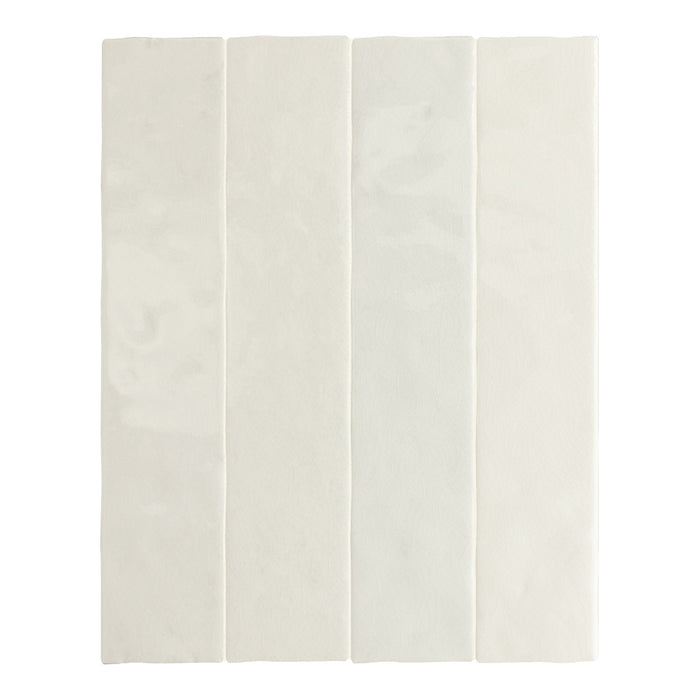Bora Bora White Sand Brick | Flux Glaze Finish | Wall Tile | 6.5cm x 32.8cm